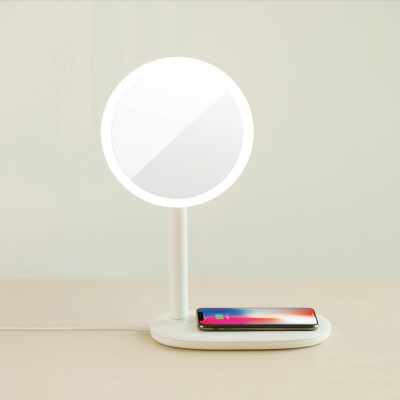 SY-0065 Wireless Fast Charger LED Makeup Mirror with Table Lamp